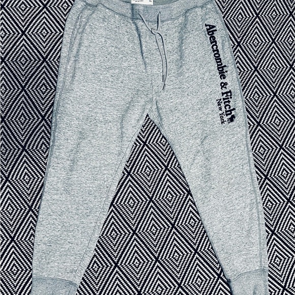 Abercrombie & Fitch Pants - Abercrombie & Fitch Gray Sweat Joggers with Side Logo